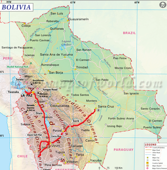 Mappa Tour Bolivia Soft Explorer